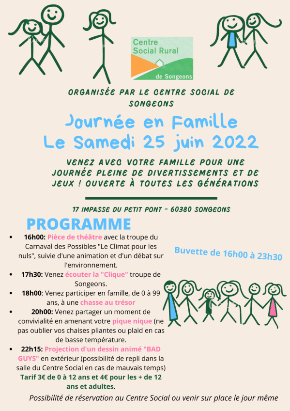 Organise par le centre social de songeons 1 1